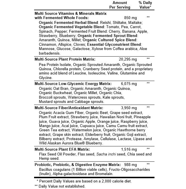 Organic Fermented Probiotic Plant Protein Meal Chocolate